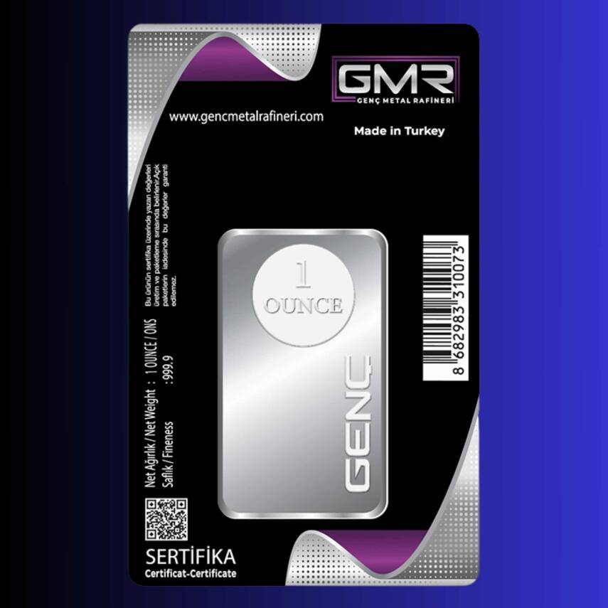1 ONS (31.10gr. 999.9) Külçe Gümüş - 2