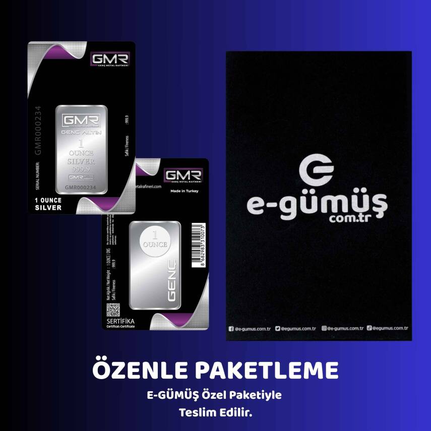 1 ONS (31.10gr. 999.9) Külçe Gümüş - 3
